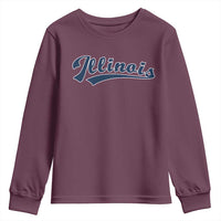 Illinois Varsity Script Classic Sports Jersey Style Youth Sweatshirt
