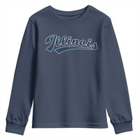 Illinois Varsity Script Classic Sports Jersey Style Youth Sweatshirt