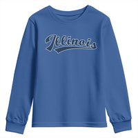 Illinois Varsity Script Classic Sports Jersey Style Youth Sweatshirt