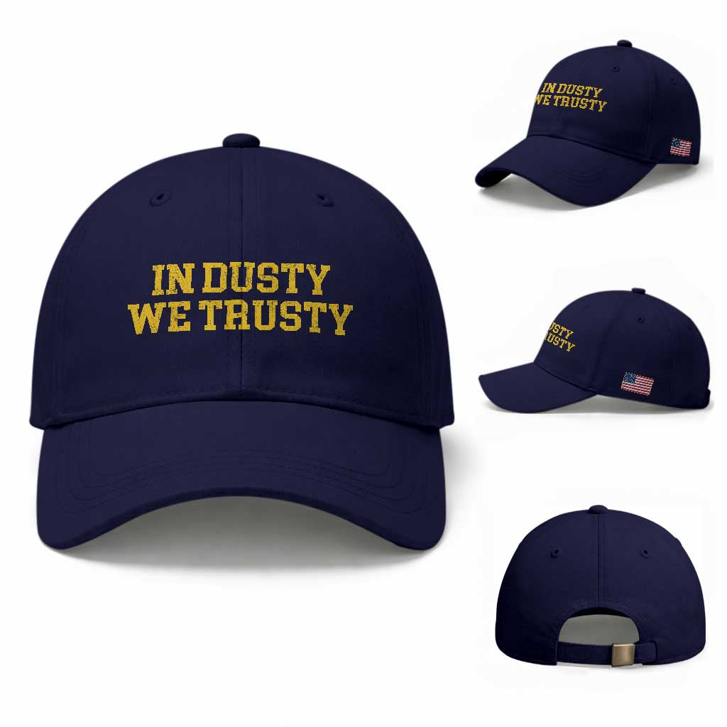 In Dusty We Trusty Baseball Cap Michigan State Basketball Quote