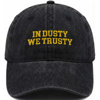 In Dusty We Trusty Washed Cotton Baseball Cap Michigan State Basketball Quote