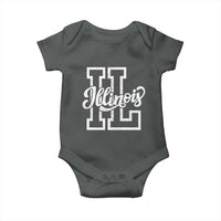 Illinois Sports Fan Baby Onesie Varsity Aesthetic IL State Pride