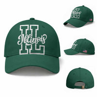 Illinois Sports Fan Baseball Cap Varsity Aesthetic IL State Pride