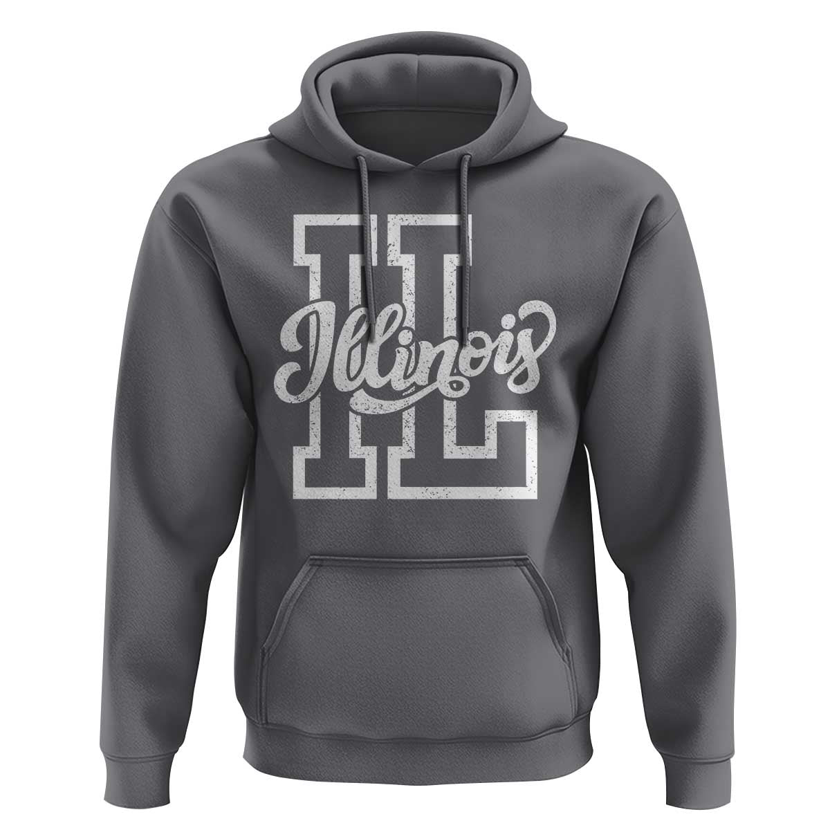 Illinois Sports Fan Hoodie Varsity Aesthetic IL State Pride