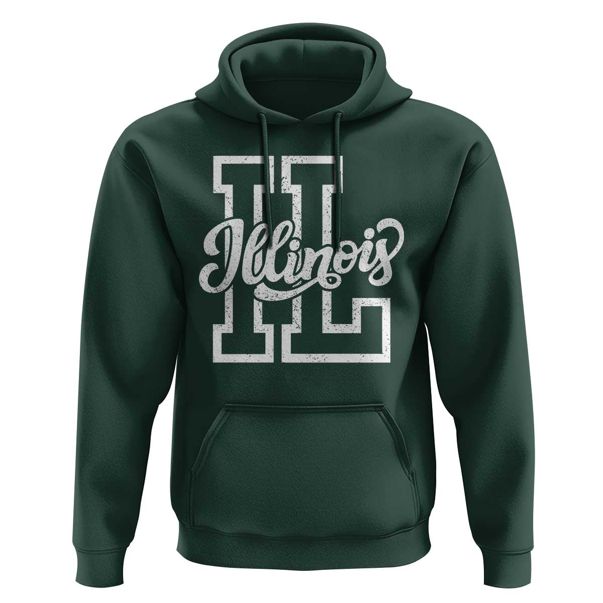 Illinois Sports Fan Hoodie Varsity Aesthetic IL State Pride
