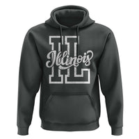 Illinois Sports Fan Hoodie Varsity Aesthetic IL State Pride