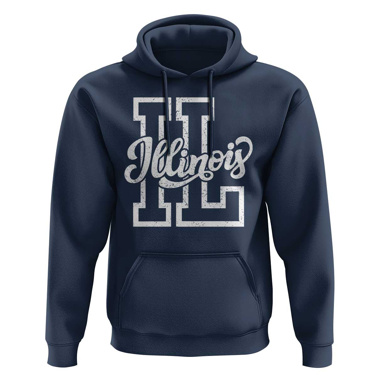 Illinois Sports Fan Hoodie Varsity Aesthetic IL State Pride