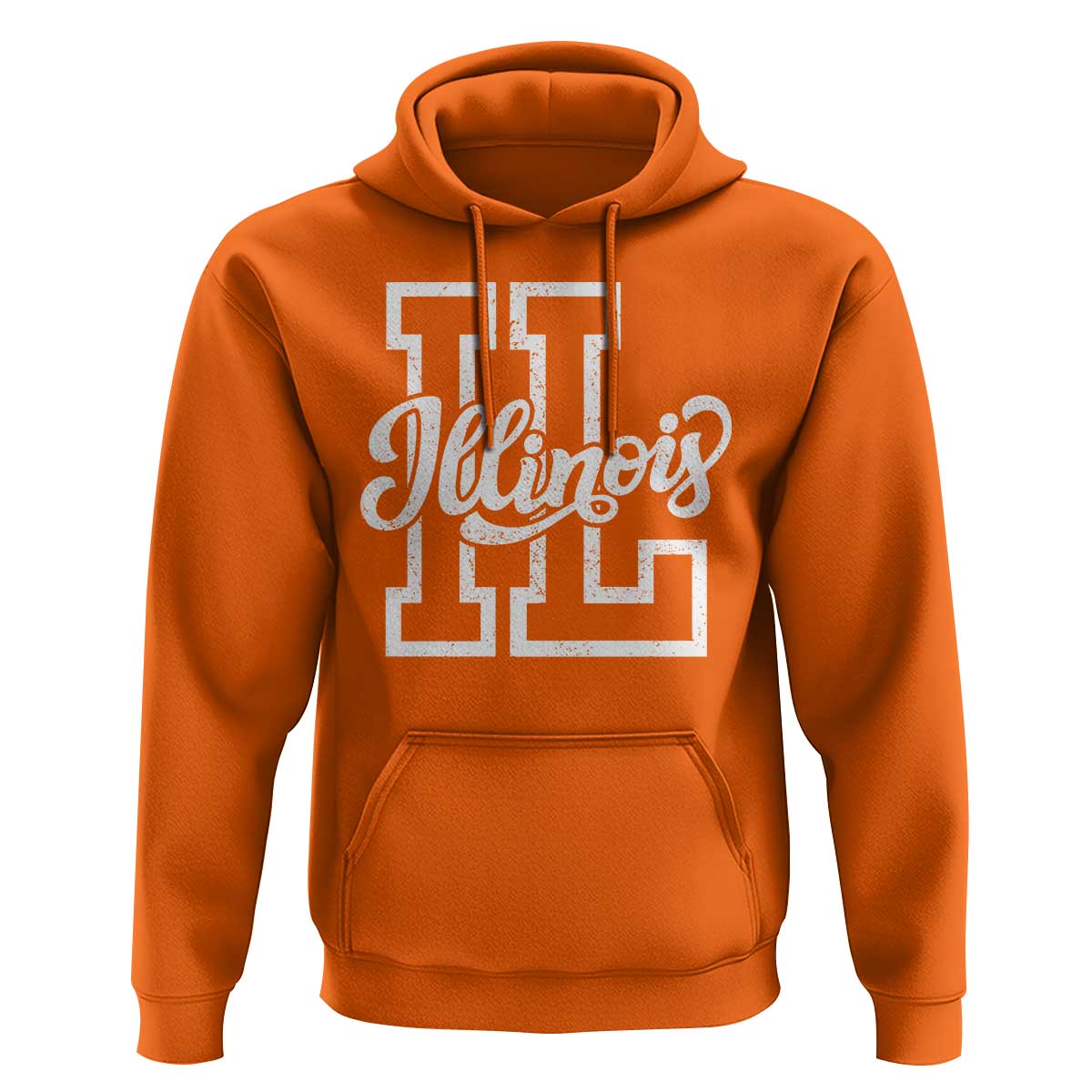 Illinois Sports Fan Hoodie Varsity Aesthetic IL State Pride