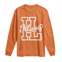 Illinois Sports Fan Long Sleeve Shirt Varsity Aesthetic IL State Pride