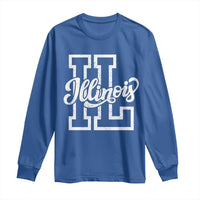 Illinois Sports Fan Long Sleeve Shirt Varsity Aesthetic IL State Pride
