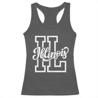 Illinois Sports Fan Racerback Tank Top Varsity Aesthetic IL State Pride
