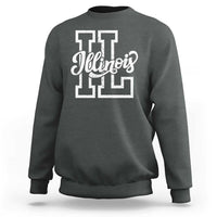Illinois Sports Fan Sweatshirt Varsity Aesthetic IL State Pride