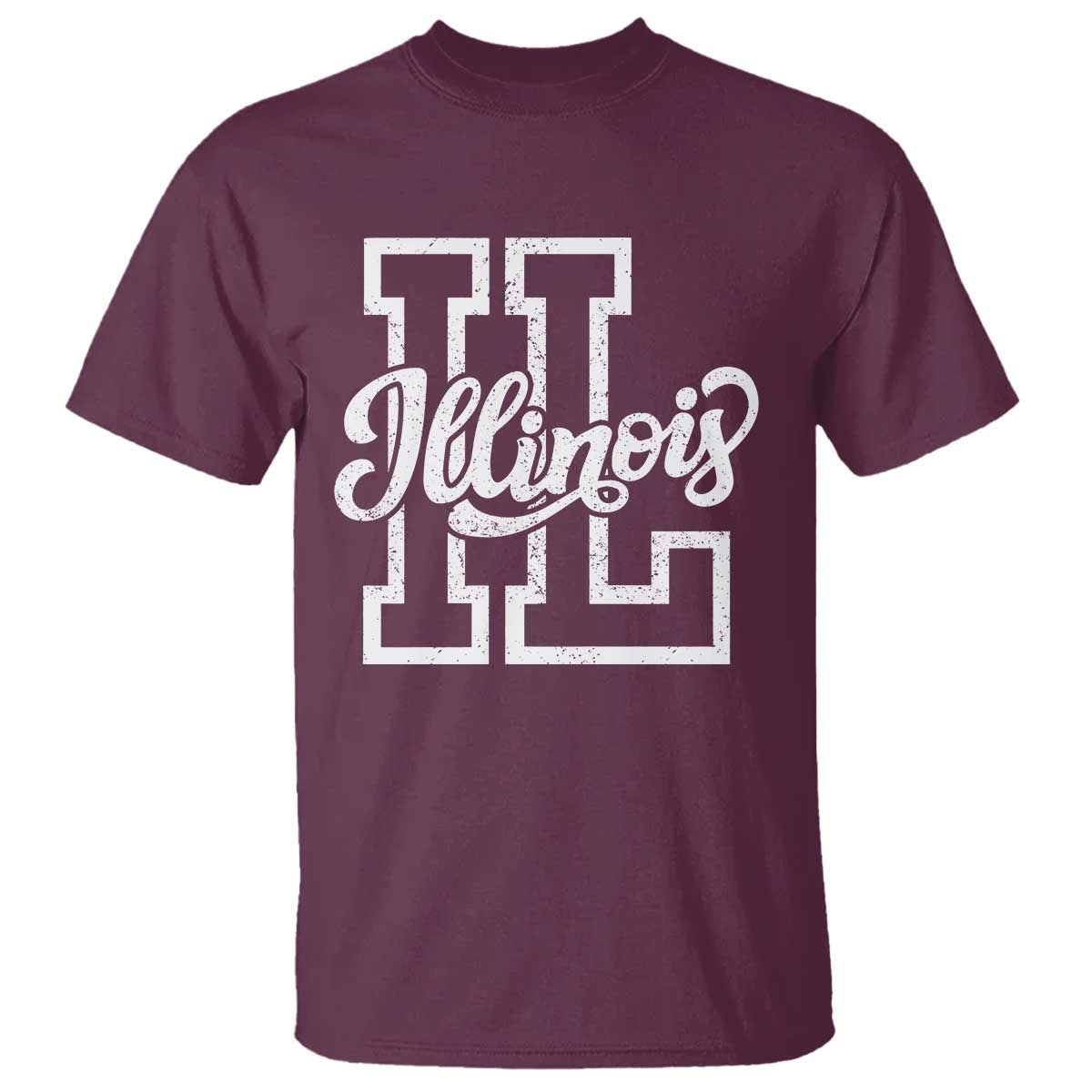 Illinois Sports Fan T Shirt Varsity Aesthetic IL State Pride