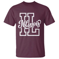 Illinois Sports Fan T Shirt Varsity Aesthetic IL State Pride