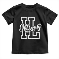 Illinois Sports Fan Toddler T Shirt Varsity Aesthetic IL State Pride