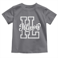 Illinois Sports Fan Toddler T Shirt Varsity Aesthetic IL State Pride