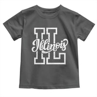 Illinois Sports Fan Toddler T Shirt Varsity Aesthetic IL State Pride