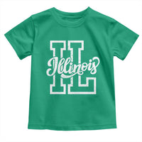 Illinois Sports Fan Toddler T Shirt Varsity Aesthetic IL State Pride