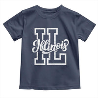 Illinois Sports Fan Toddler T Shirt Varsity Aesthetic IL State Pride