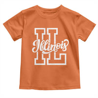 Illinois Sports Fan Toddler T Shirt Varsity Aesthetic IL State Pride