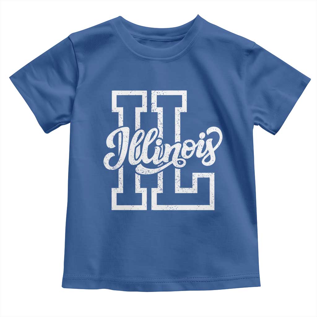 Illinois Sports Fan Toddler T Shirt Varsity Aesthetic IL State Pride