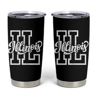 Illinois Sports Fan Tumbler Cup Varsity Aesthetic IL State Pride