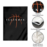 Illinois Fan Basketball Grooves Graphic IL State Garden Flag
