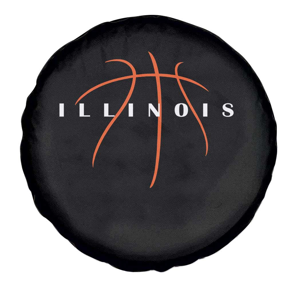 Illinois Fan Basketball Grooves Graphic IL State Spare Tire Cover