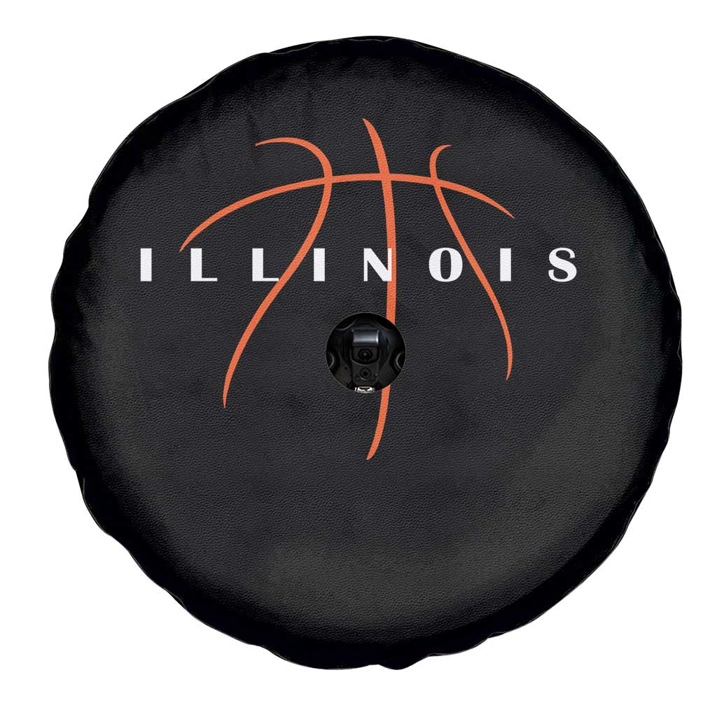 Illinois Fan Basketball Grooves Graphic IL State Spare Tire Cover