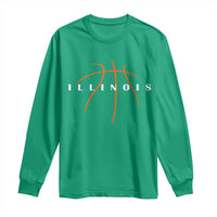 Illinois Fan Basketball Grooves Graphic IL State Long Sleeve Shirt