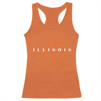 Illinois Fan Basketball Grooves Graphic IL State Racerback Tank Top
