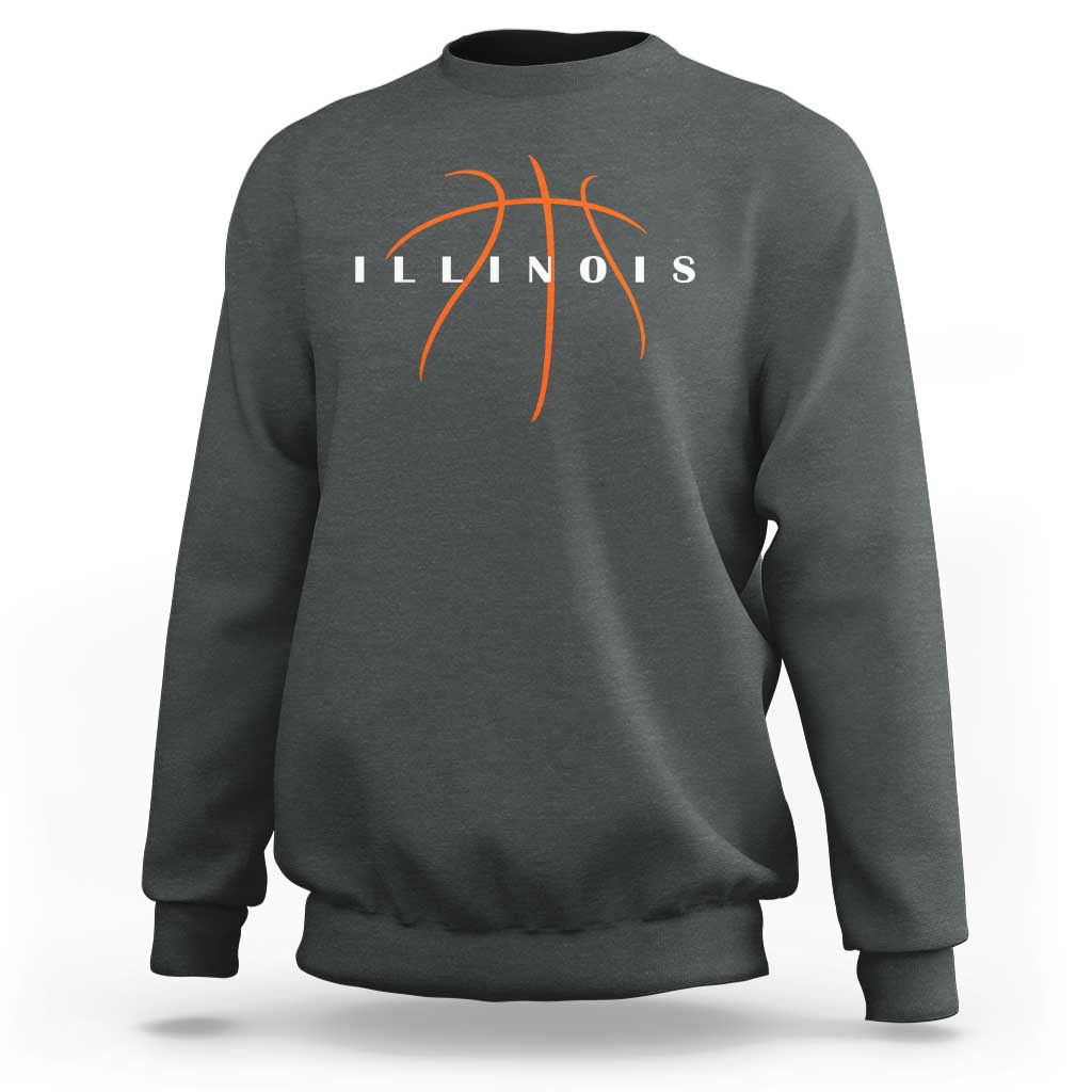 Illinois Fan Basketball Grooves Graphic IL State Sweatshirt