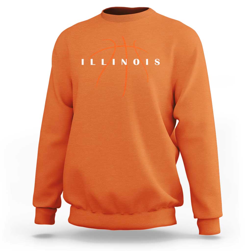 Illinois Fan Basketball Grooves Graphic IL State Sweatshirt
