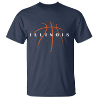 Illinois Fan Basketball Grooves Graphic IL State T Shirt