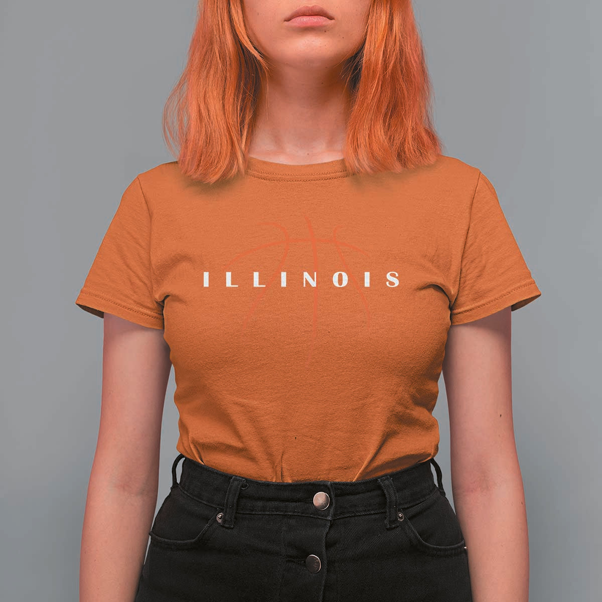 Illinois Fan Basketball Grooves Graphic IL State T Shirt For Women