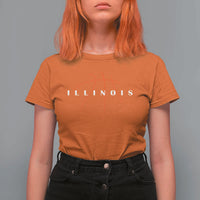 Illinois Fan Basketball Grooves Graphic IL State T Shirt For Women