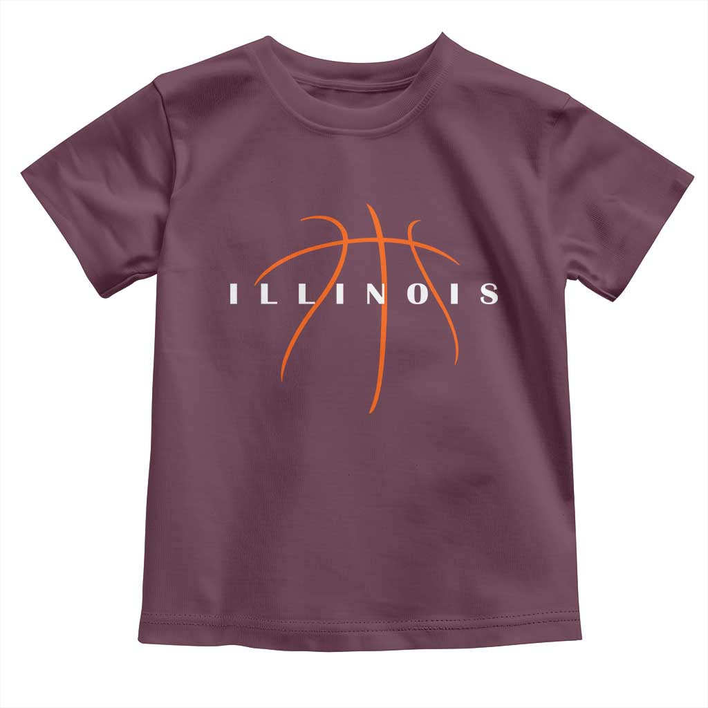 Illinois Fan Basketball Grooves Graphic IL State Toddler T Shirt