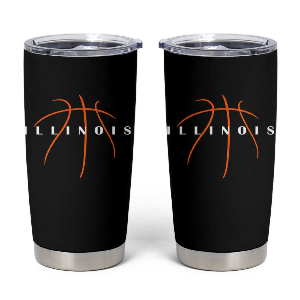 Illinois Fan Basketball Grooves Graphic IL State Tumbler Cup