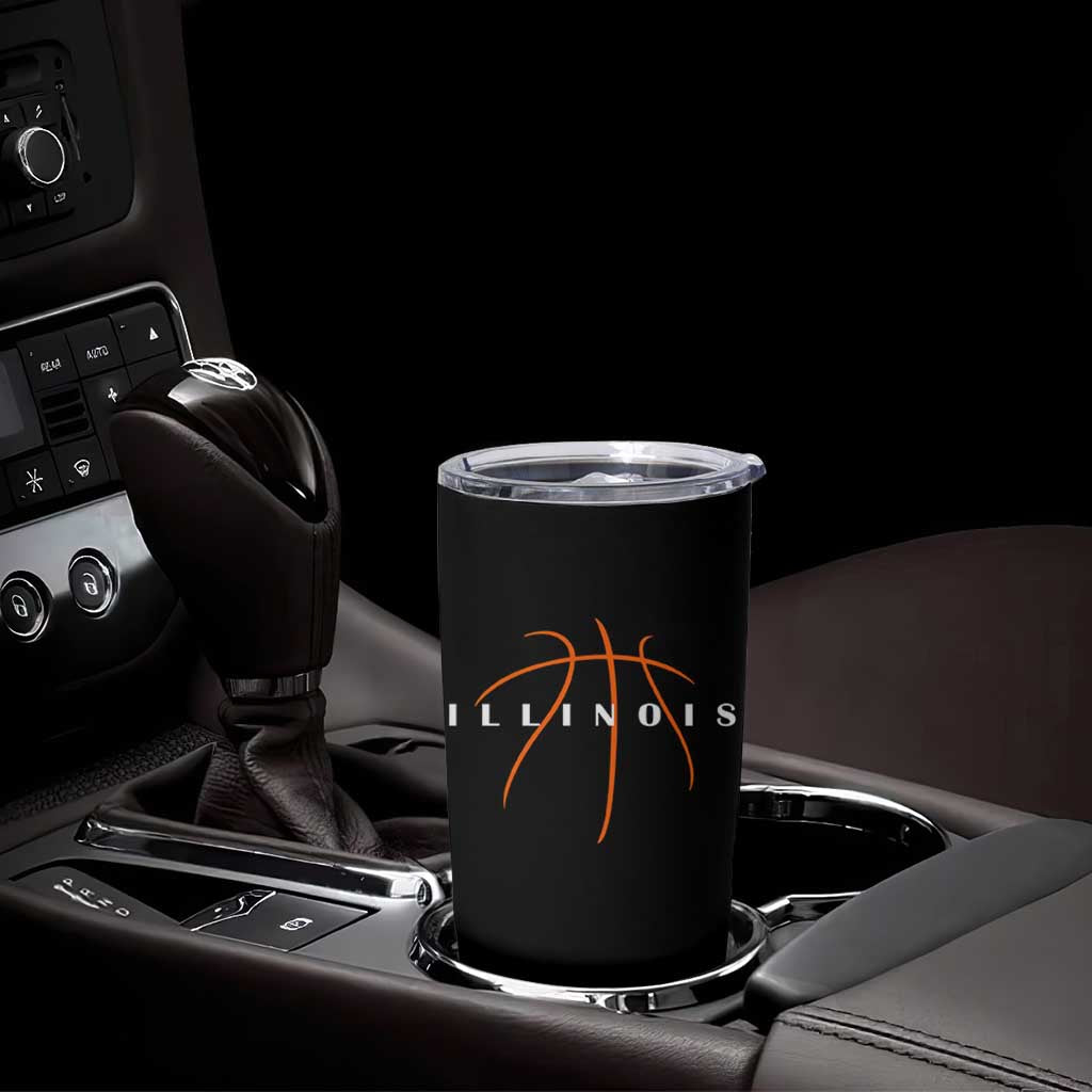 Illinois Fan Basketball Grooves Graphic IL State Tumbler Cup