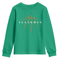 Illinois Fan Basketball Grooves Graphic IL State Youth Sweatshirt