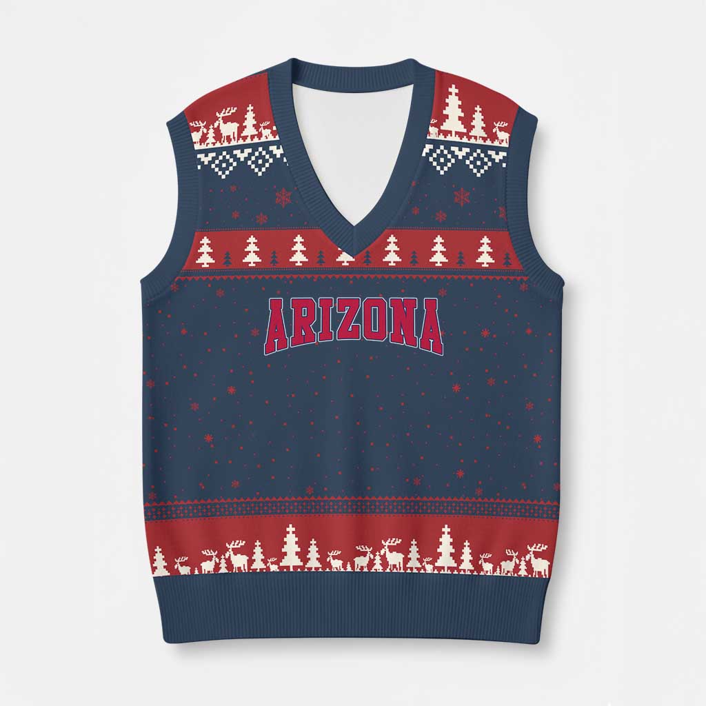 Arizona Sports Fan Vintage Bold Throwback AZ State V-Neck Knit Sweater Vest