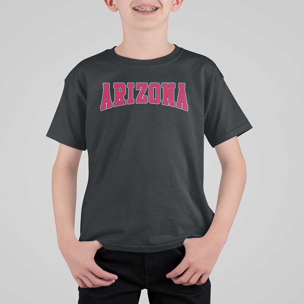 Arizona Sports Fan Vintage Bold Throwback AZ State T Shirt For Kid