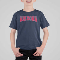 Arizona Sports Fan Vintage Bold Throwback AZ State T Shirt For Kid