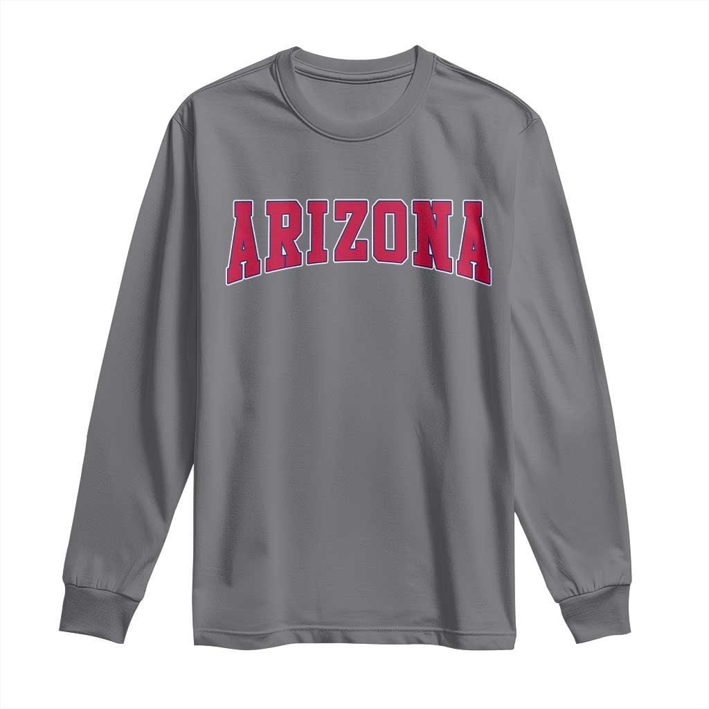 Arizona Sports Fan Vintage Bold Throwback AZ State Long Sleeve Shirt