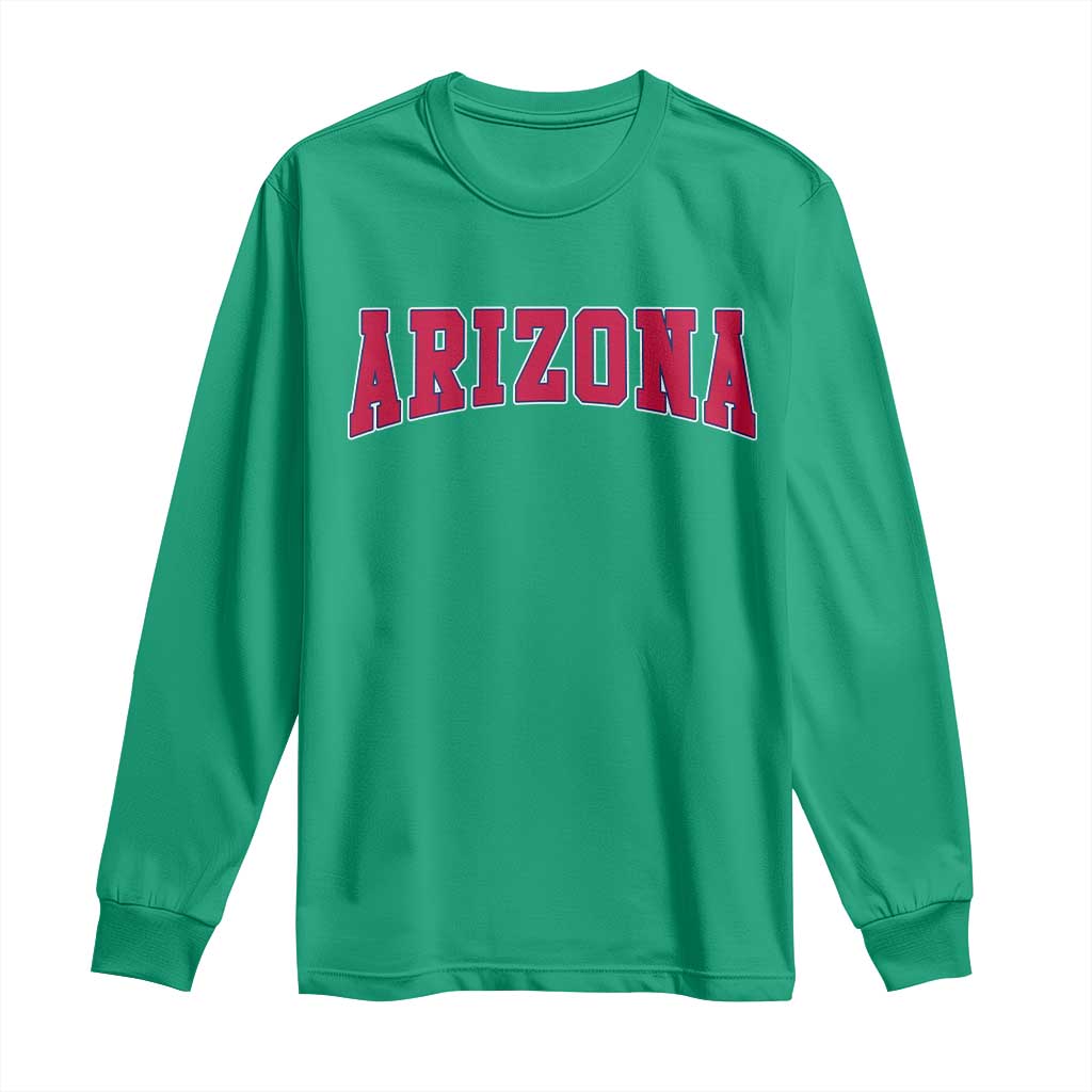 Arizona Sports Fan Vintage Bold Throwback AZ State Long Sleeve Shirt