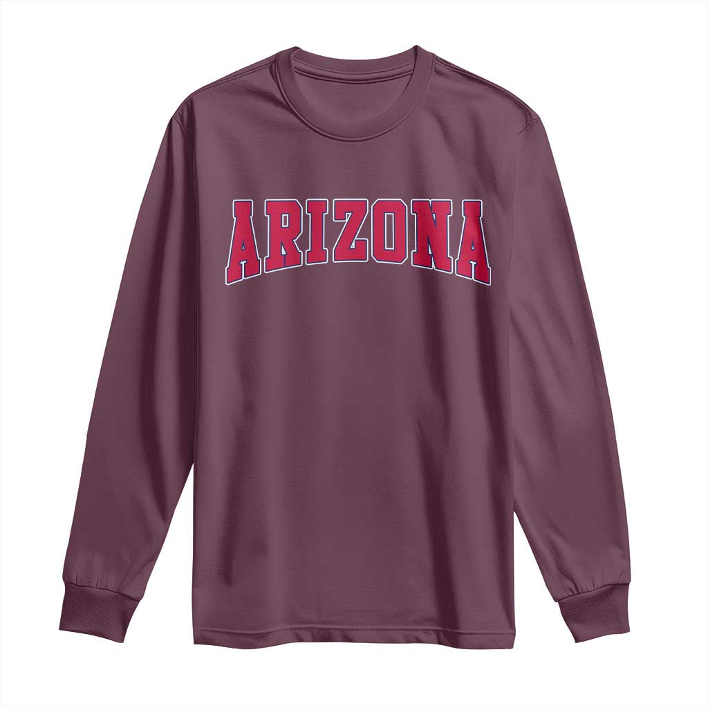 Arizona Sports Fan Vintage Bold Throwback AZ State Long Sleeve Shirt