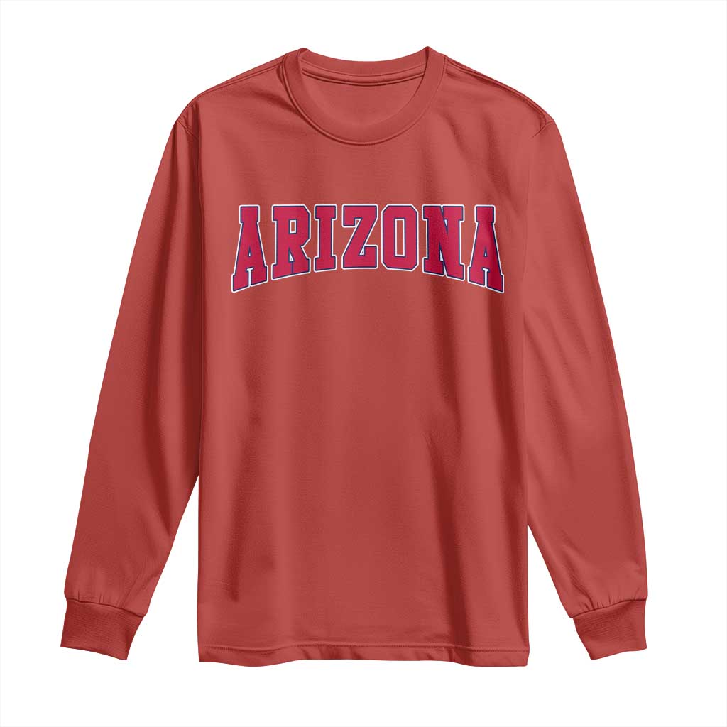 Arizona Sports Fan Vintage Bold Throwback AZ State Long Sleeve Shirt