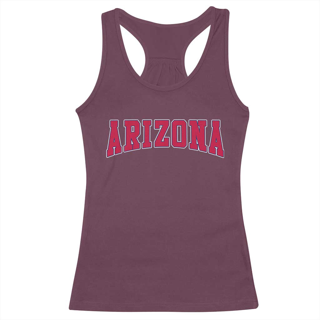 Arizona Sports Fan Vintage Bold Throwback AZ State Racerback Tank Top