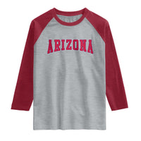 Arizona Sports Fan Vintage Bold Throwback AZ State Raglan Shirt