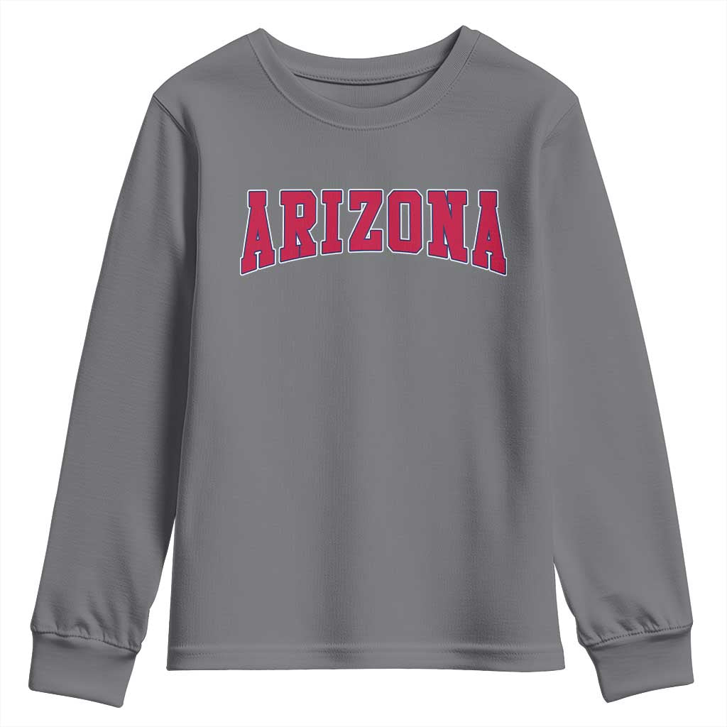 Arizona Sports Fan Vintage Bold Throwback AZ State Youth Sweatshirt